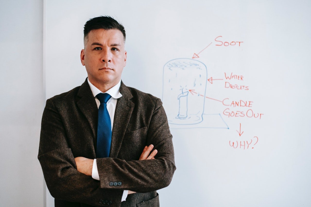 Photo of a teacher standing in front of a whiteboard | Photo: Pexels