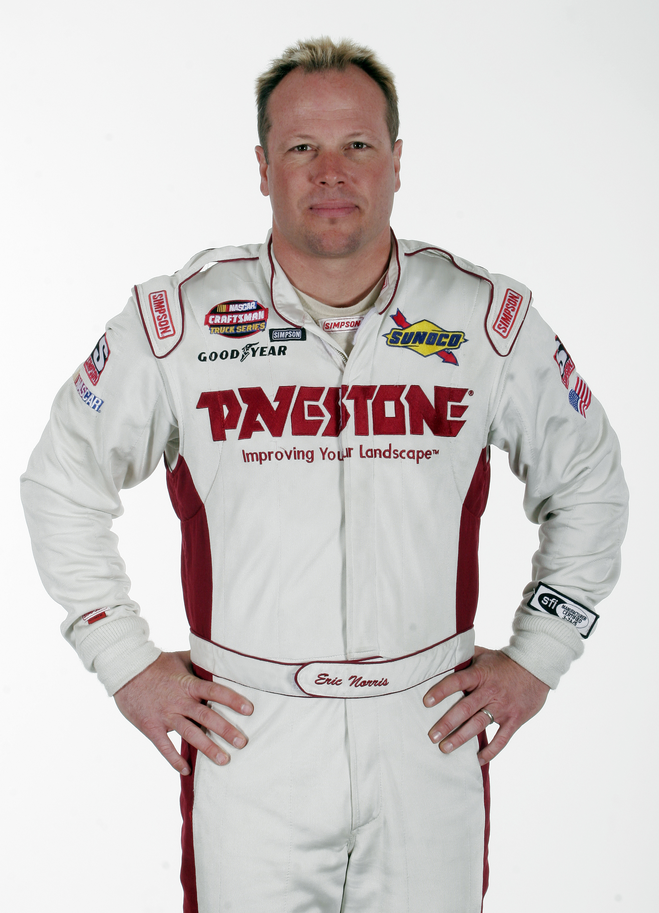 Eric Norris competes in the NASCAR Busch Series Stater Bros. 300 at California Speedway in Fontana, California on February 26, 2005. | Source: Getty Images