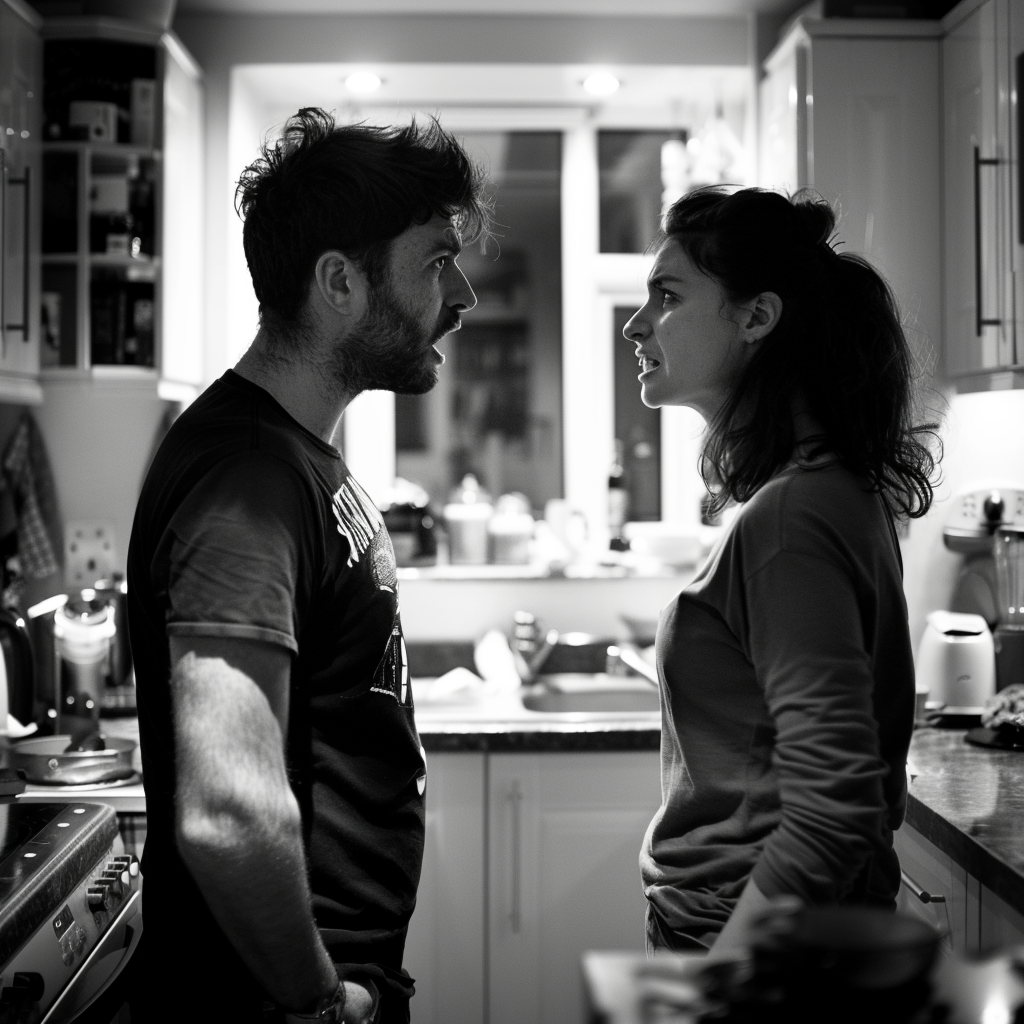 Kyle and Chelsea arguing in the kitchen | Source: Midjourney