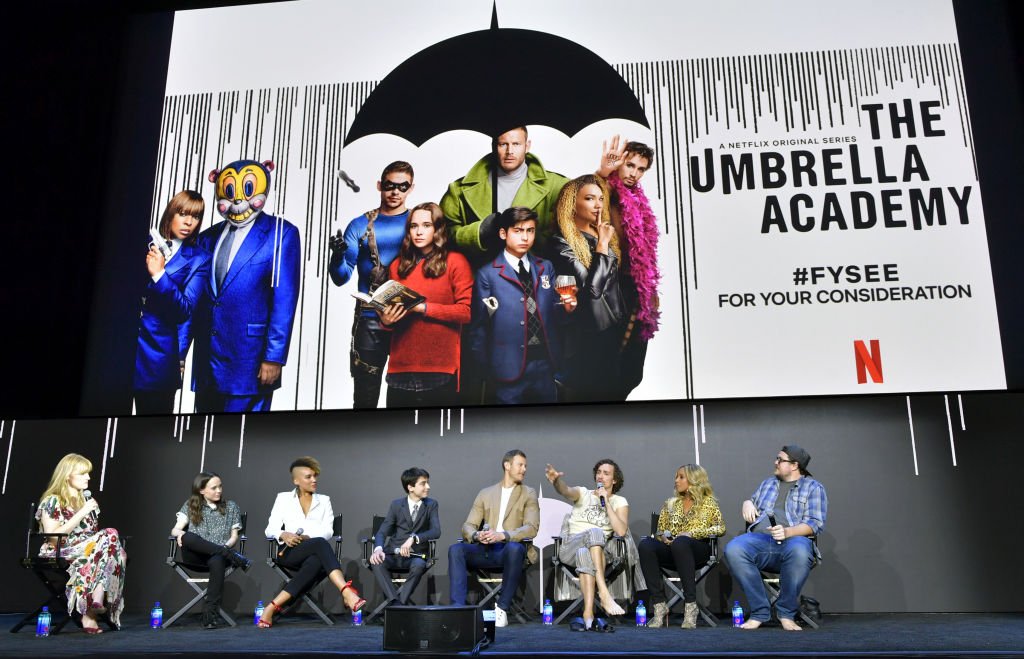 Netflix " Umbrella Academy" cast speak onstage at Netflix's 'Umbrella Academy' Screening at Raleigh Studios on May 11, 2019. | Photo: Getty Images