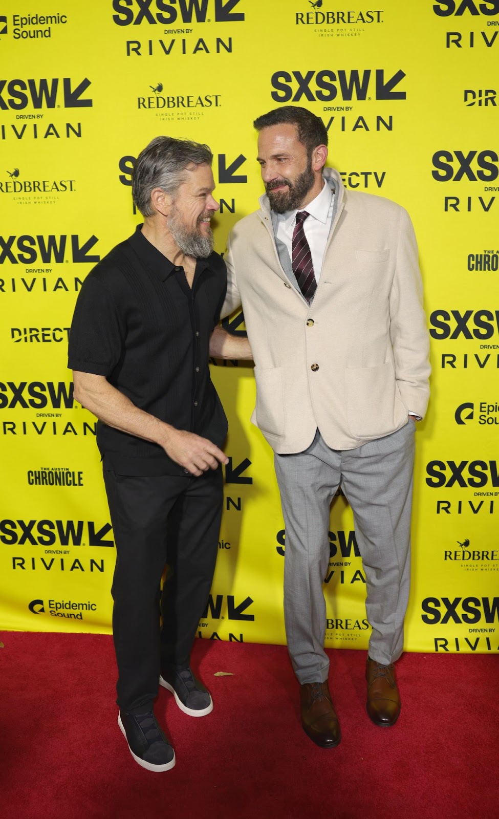 Matt Damon and Ben Affleck reunite at the "The Accountant 2" premiere | Source: Getty Images