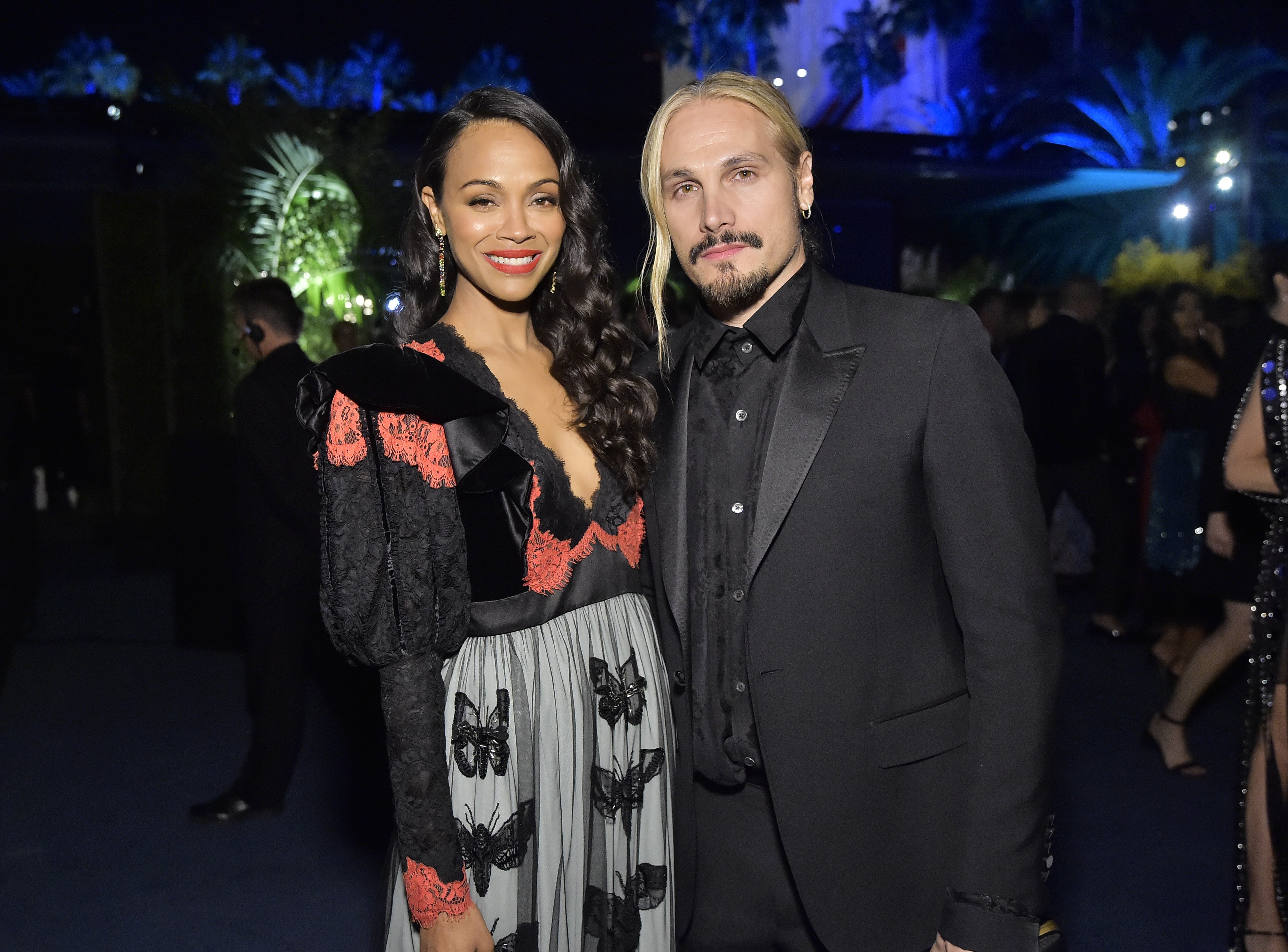 Zoe and Marco Perego Saldana attend the 2019 LACMA Art + Film Gala Presented By Gucci at LACMA on November 2, 2019, in Los Angeles, California. | Source: Getty Images