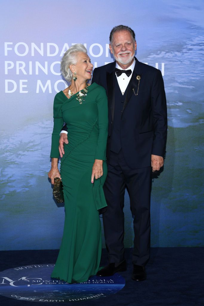 Helen Mirren and Taylor Hackford at the Monte Carlo Gala For Planetary Health on September 24, 2020, in Monte Carlo, Monaco | Source: Getty Images 