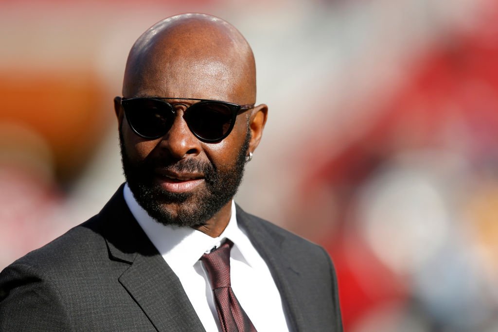 Jerry Rice walks on the field before the NFC Divisional Round Playoff game between the San Francisco 49ers and the Minnesota Vikings at Levi's Stadium on January 11, 2020 in Santa Clara, California. | Photo: Getty Images