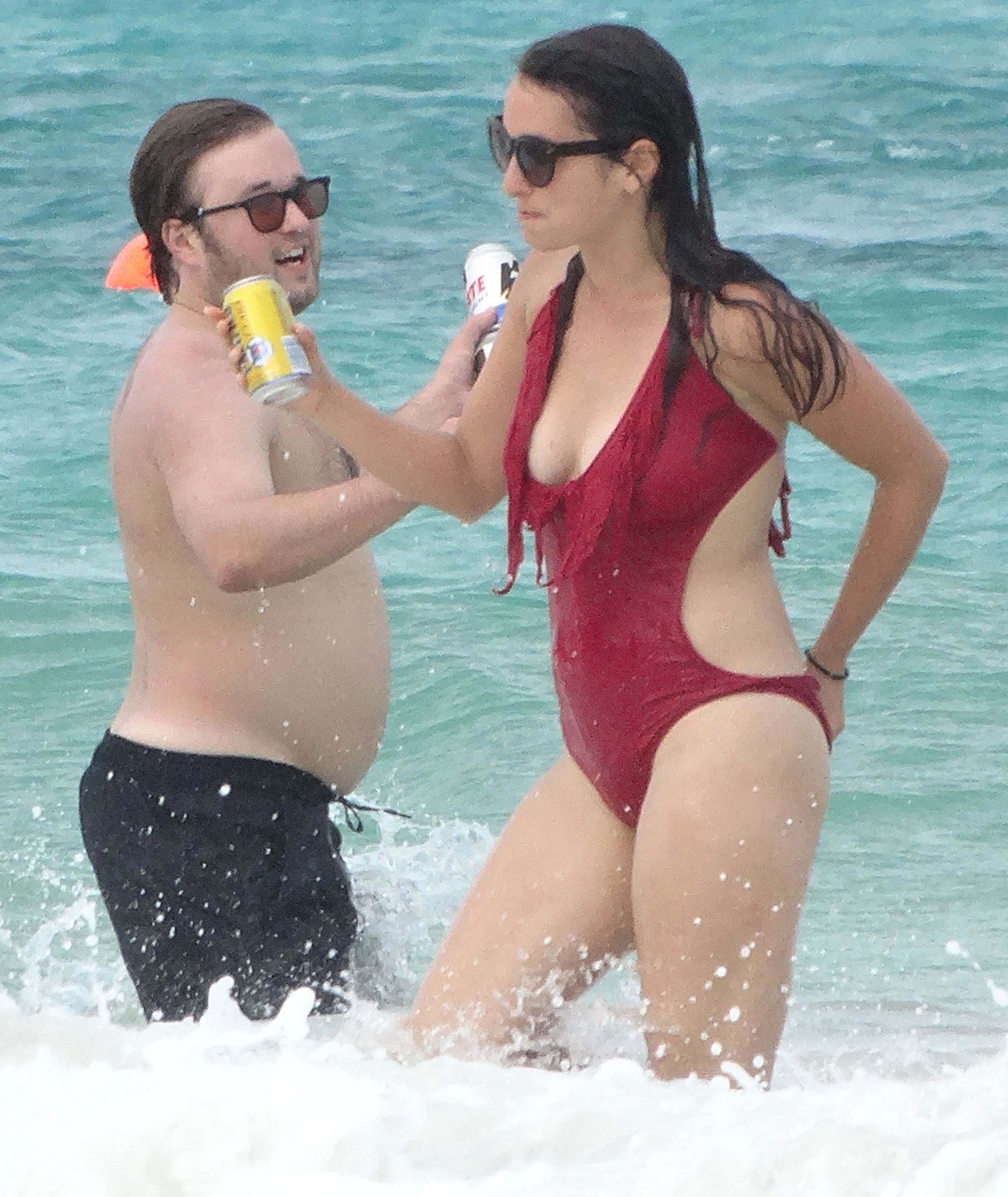 Haley Joel Osment seen with a friend on June 24, 2015, in Cancun, Mexico. | Source: Getty Images