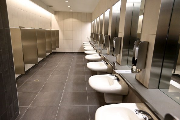 A portion of the gleaming new men's washroom at Union Station | Photo: Getty Images