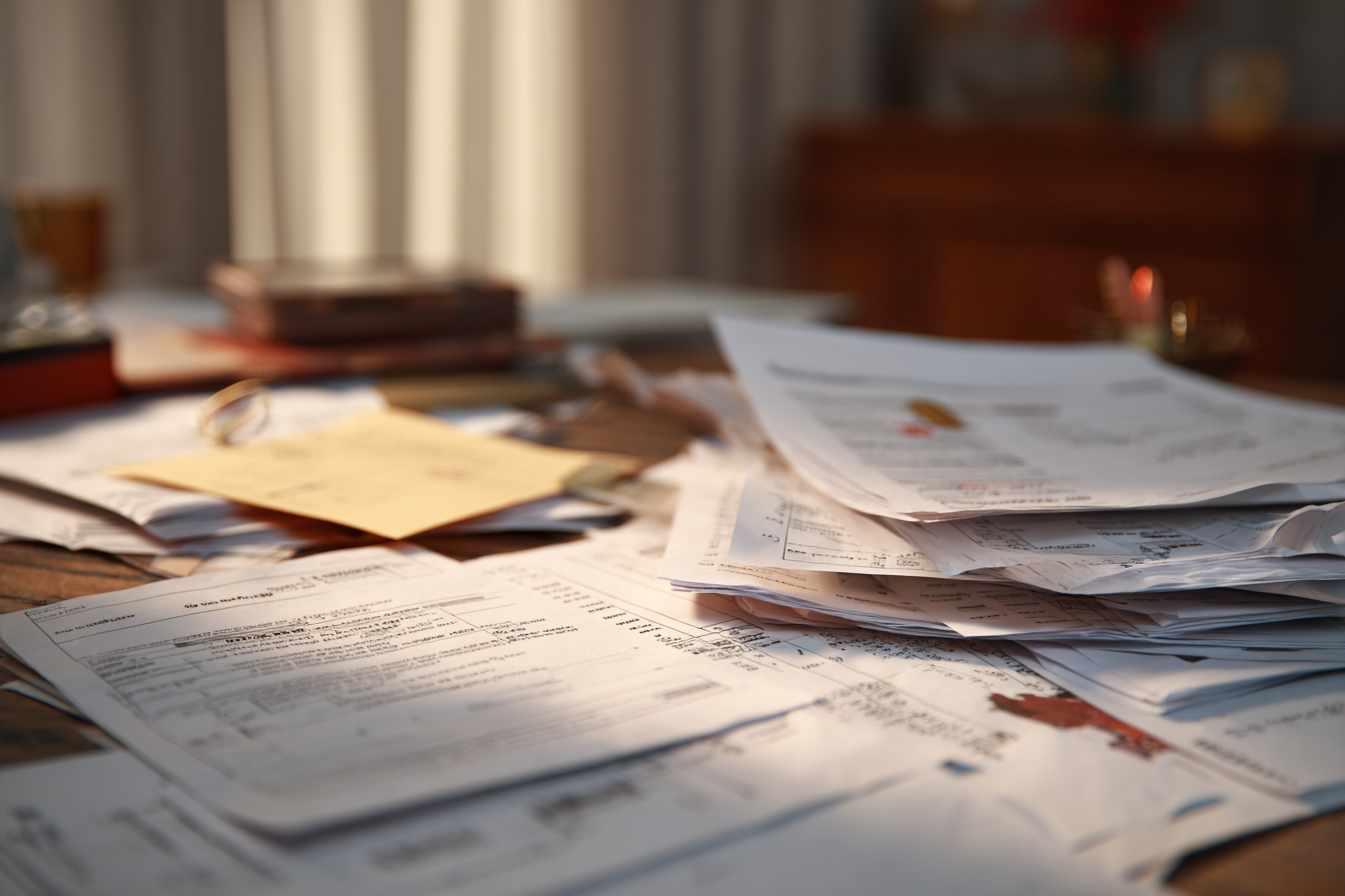 Paperwork on a table | Source: Midjourney