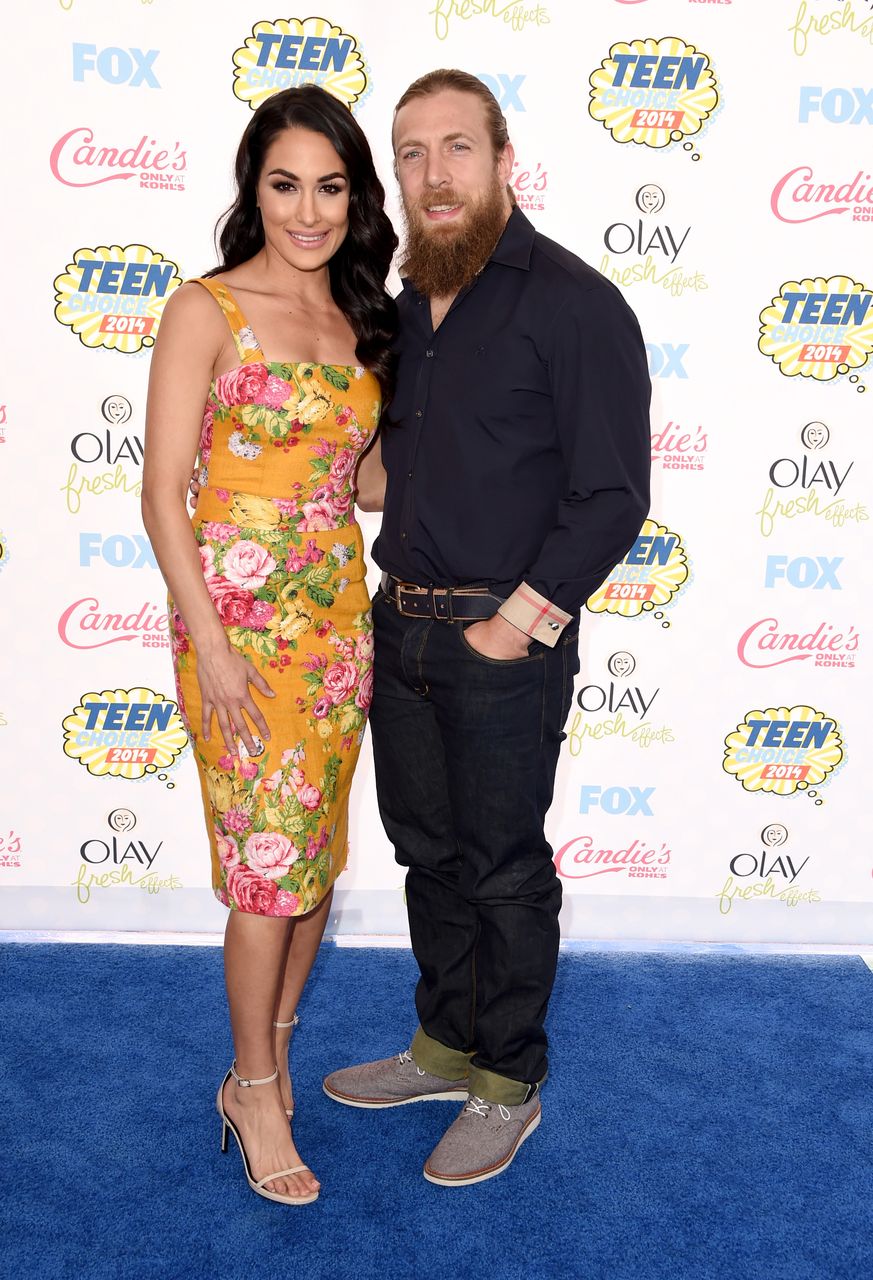 Brie Bella  and Daniel Bryan during the FOX's 2014 Teen Choice Awards at The Shrine Auditorium on August 10, 2014 in Los Angeles, California. | Source: Getty Images