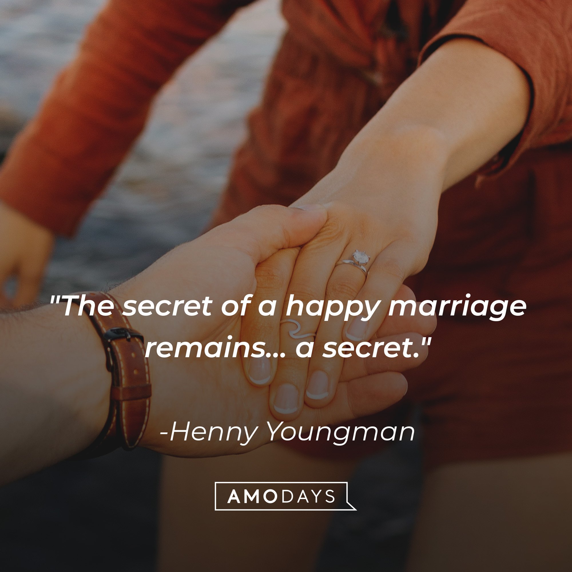 Henny Youngman's quote: "The secret of a happy marriage remains… a secret."| Image: AmoDays