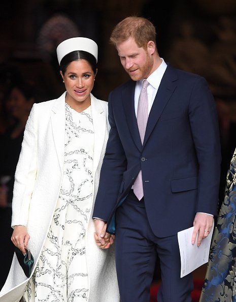 Meghan y el príncipe Harry en el servicio del Día de la Mancomunidad en Londres, Inglaterra. | Foto: Getty Images