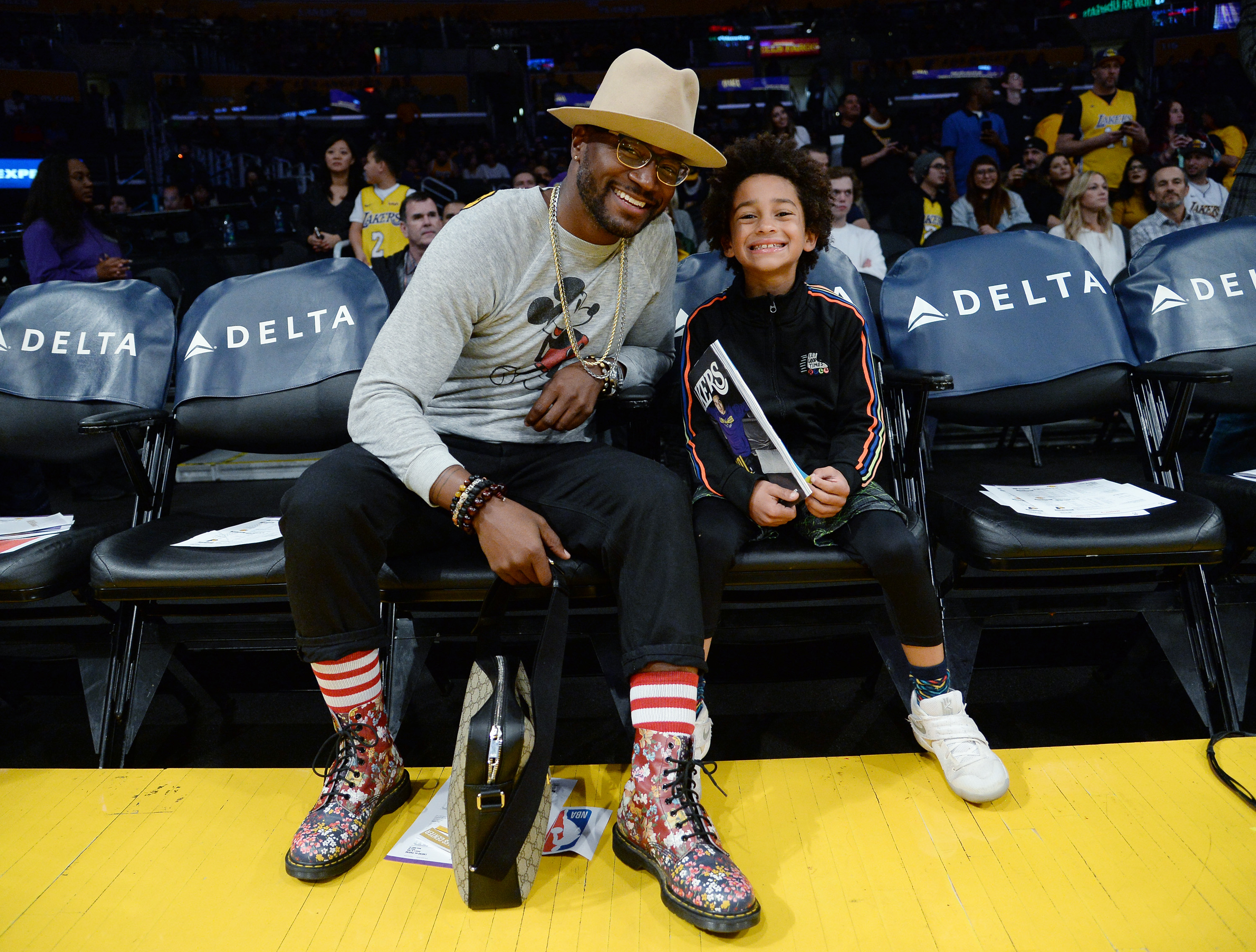 Actor Taye Diggs and his son Walker Diggs on January 19, 2018, in Los Angeles, California | Source: Getty Images