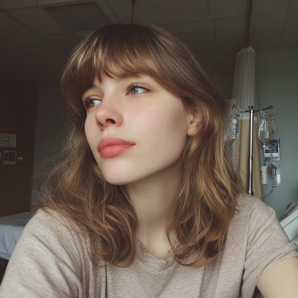 A woman standing in a hospital room | Source: Midjourney