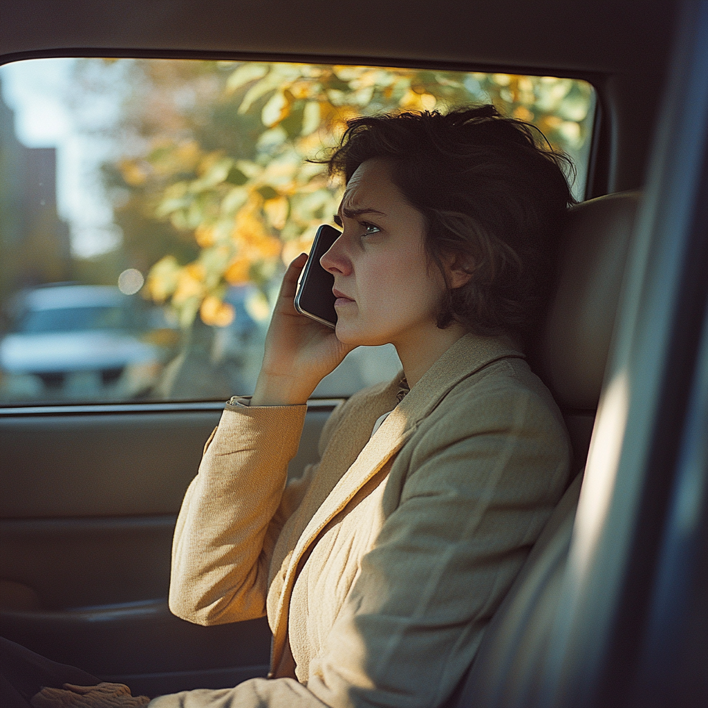 A woman on a call | Source: Midjourney