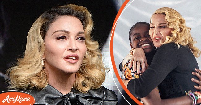 Madonna launches the MDNA SKIN collection at Ludlow House on September 26, 2017, in New York City [left]. Picture of singer Madonna with her daughter Mercy | Photo: Getty Images