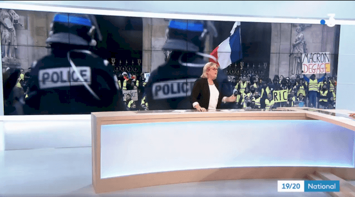 Source : Twitter/ JT du WE de France 3 Source : Twitter/ JT du WE de France 3 