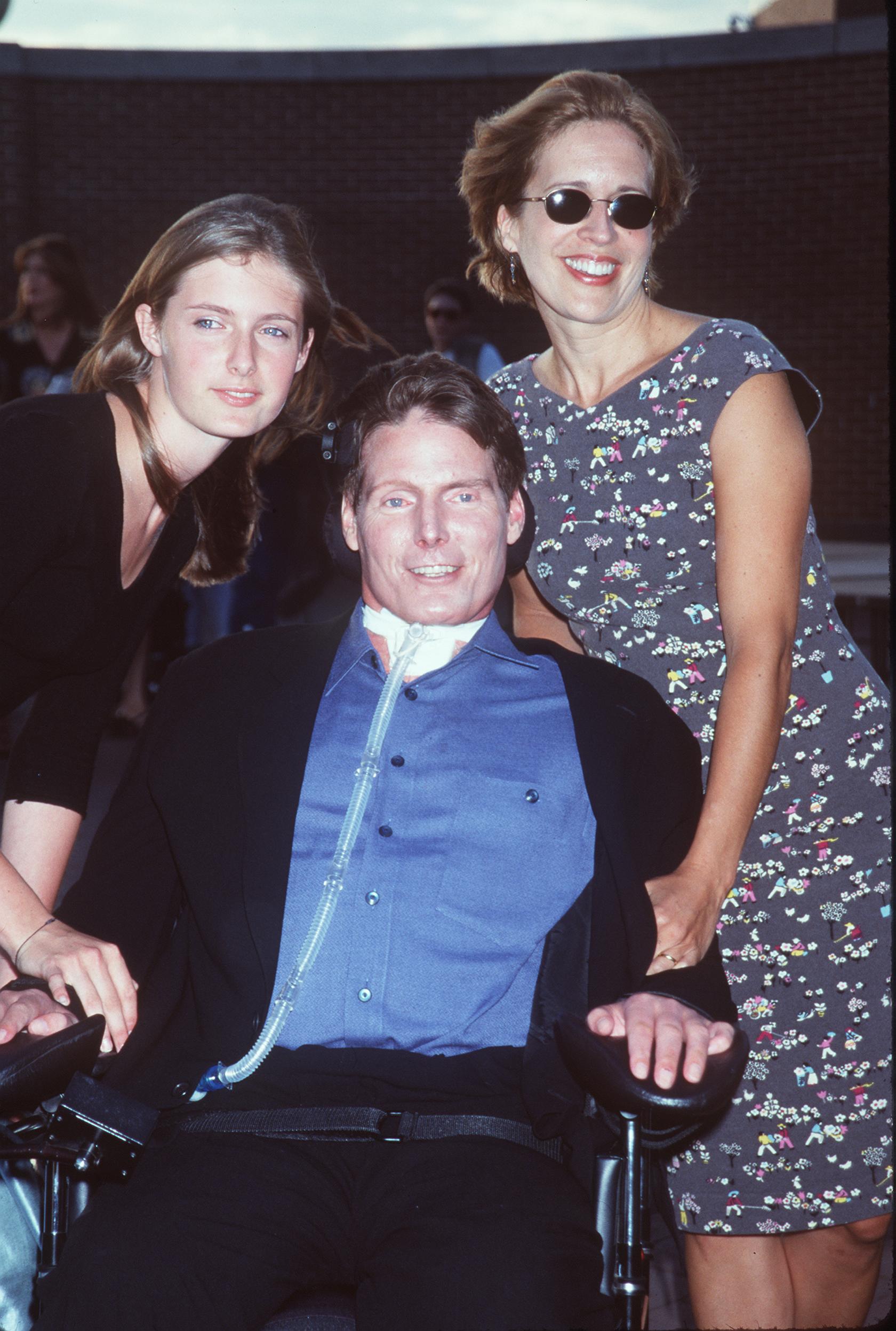 Christopher Reeve, Alexandra Reeve, and Dana Reeve at the launch party of Talk Magazine in New York | Source: Getty Images