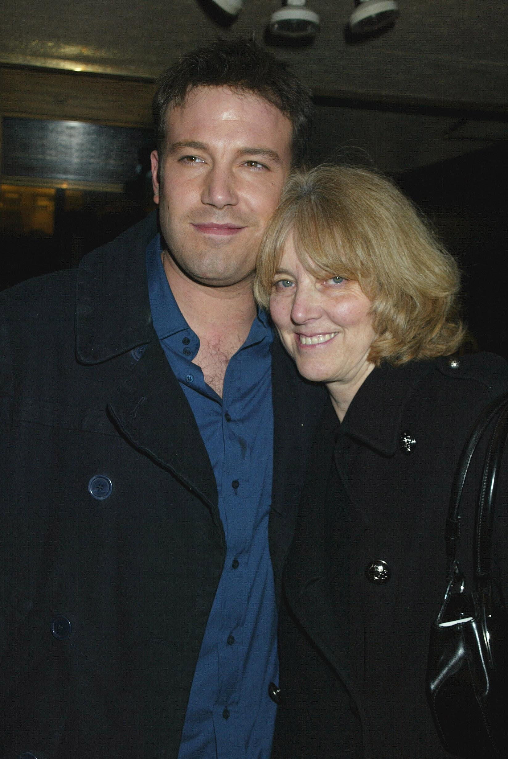 Ben Affleck stepped out with his mother, Chris, for the red carpet event. In this photo, he attended the premiere of "Jersey Girl" at the Ziegfeld Theater on March 9, 2004, in New York, New York. | Source: Getty Images
