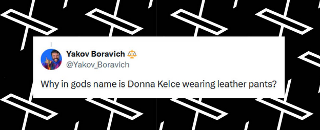 User comment about Donna Kelce's outfit, posted on November 30, 2024 | Source: X/Yakov_Boravich