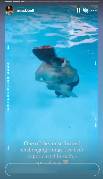 Nick Cannon and Brittany Bell in a photoshoot under water. | Photo: Instagram/Missbbell