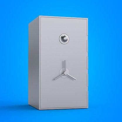 Illustration of a safe on a blue wall | Phot: Getty Images