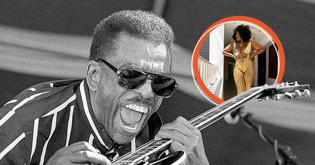 Syl Johnson at the New Orleans Jazz & Heritage Festival on May 3, 1997 (left) and a photo of his daughter Syleena (inset). | Photo: Getty Image, instagram.com/syleenajohnson