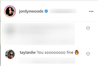 A fan's comment on Jordyn Woods' post on Instagram | Photo: Instagram/jordynwoods