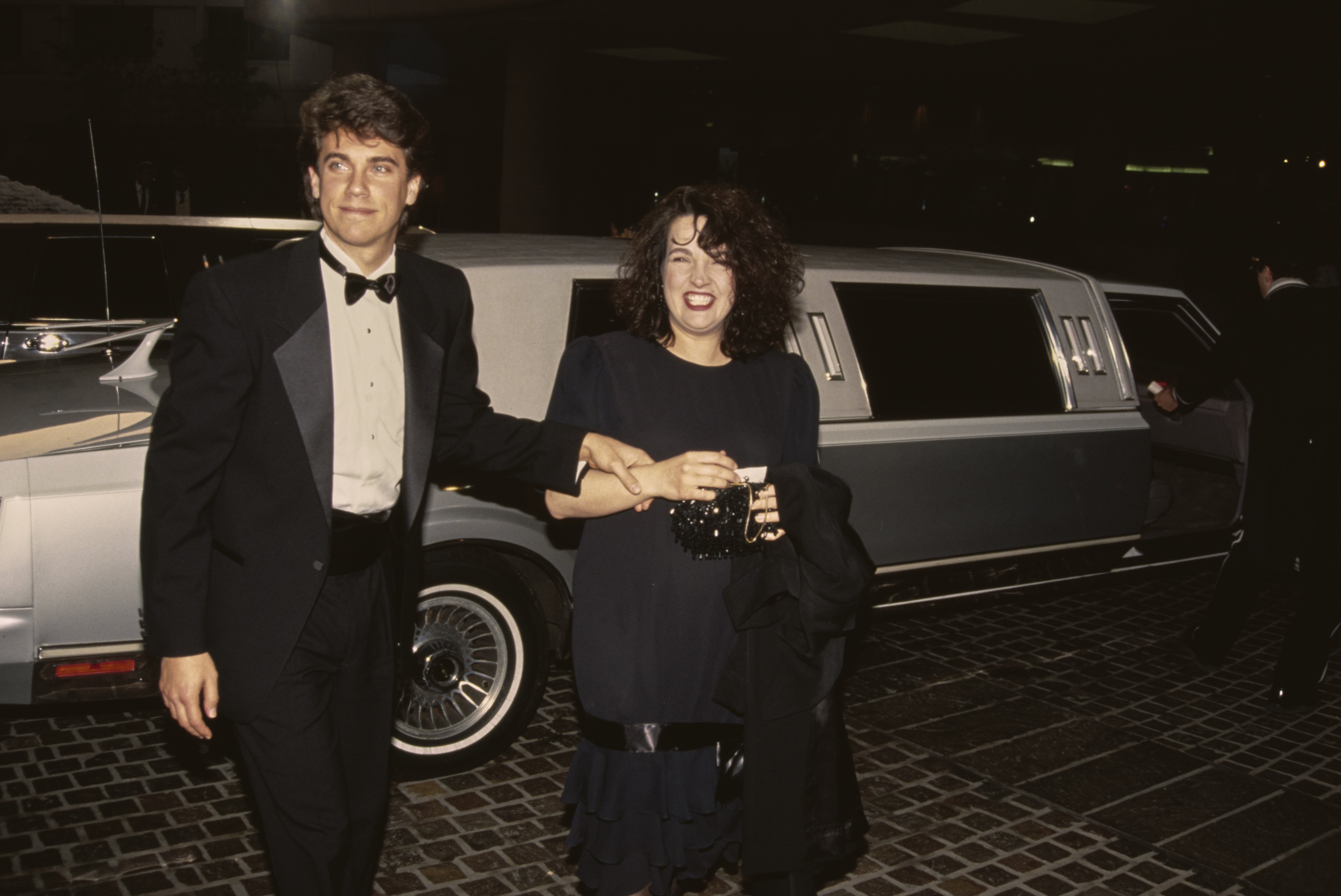 Robby Benson and Karla DeVito at the Beverly Hilton Hotel in Beverly Hills, California, 18th January 1992 | Source: Getty Images