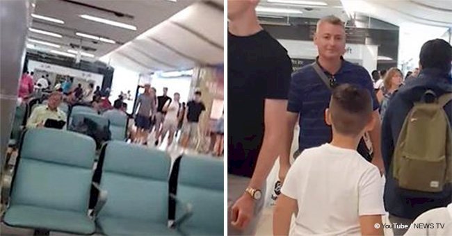 Divorced mom takes kids on vacation when suddenly son sees father walking toward them