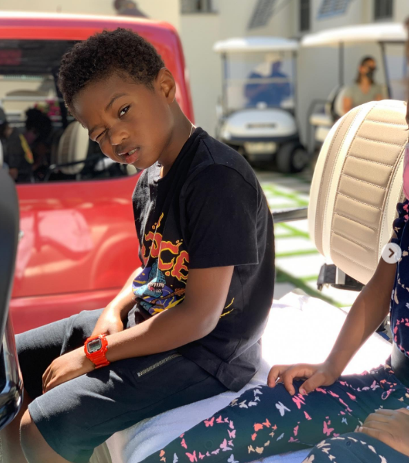 Future Zahir Wilburn on a golf cart for his birthday on May 19, 2021 | Source: Instagram/ciara