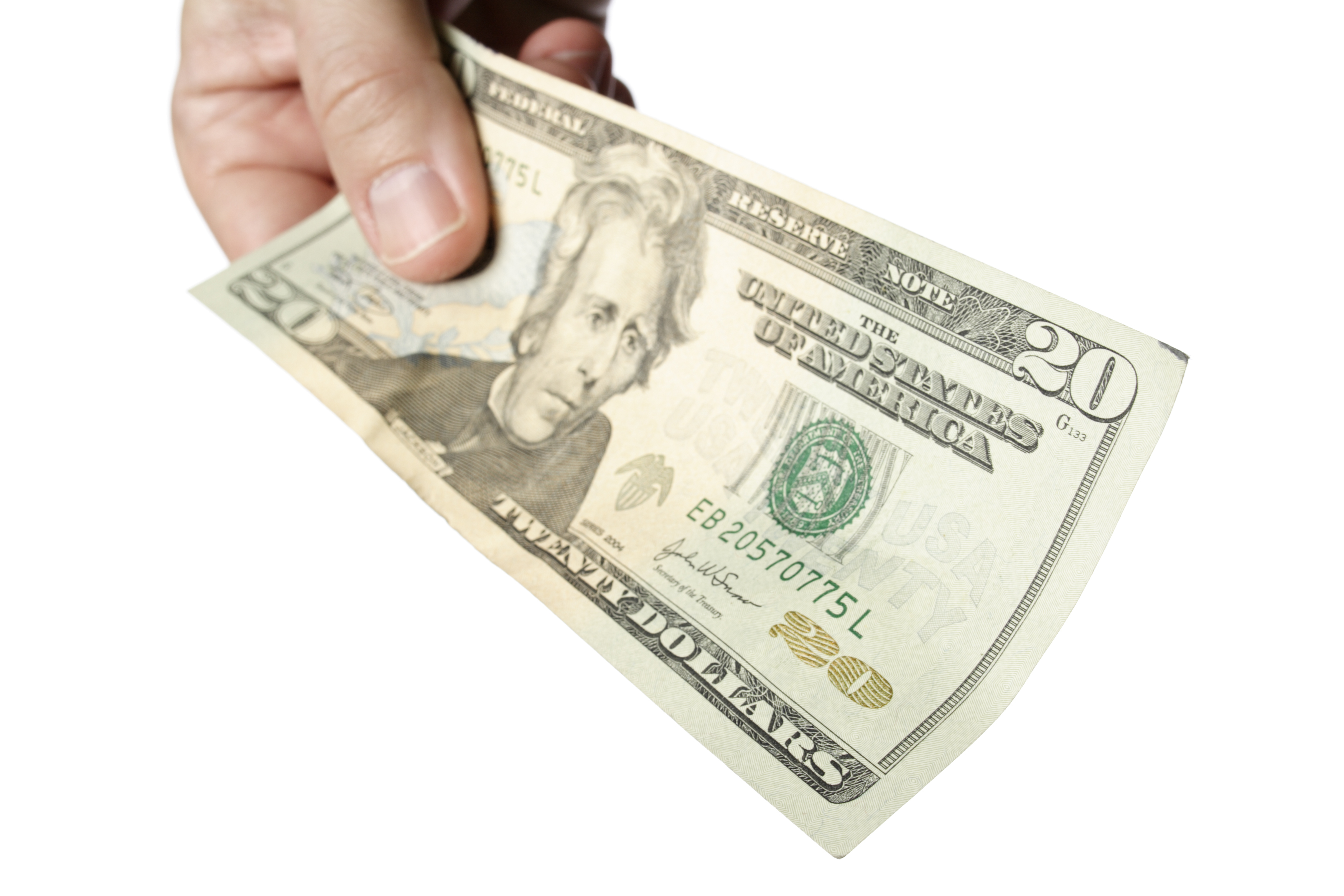 A $20 bill | Source: Shutterstock