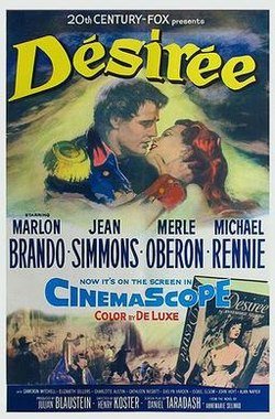 Poster for "Desirée" with Marlon Brando, Jean Simmons and Merle Oberon 1954 | Source: WIkimedia