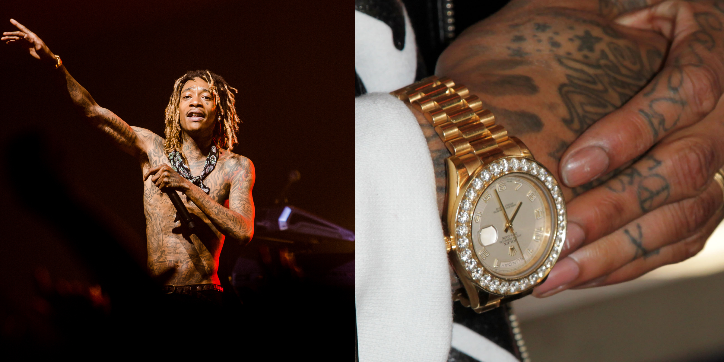 Wiz Khalifa | A close-up of Wiz Khalifa's watch | Source: Getty Images