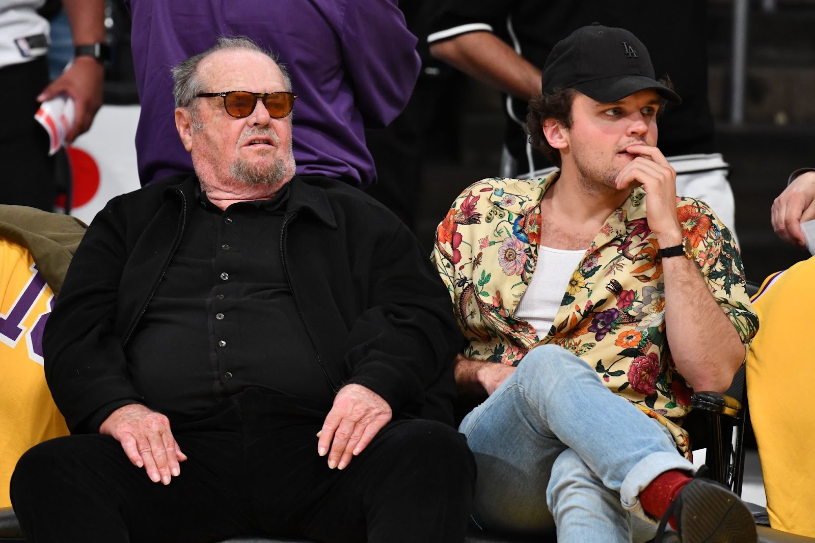 Jack and Ray Nicholson at a basketball game on April 4, 2019, in Los Angeles, California. | Source: Getty Images