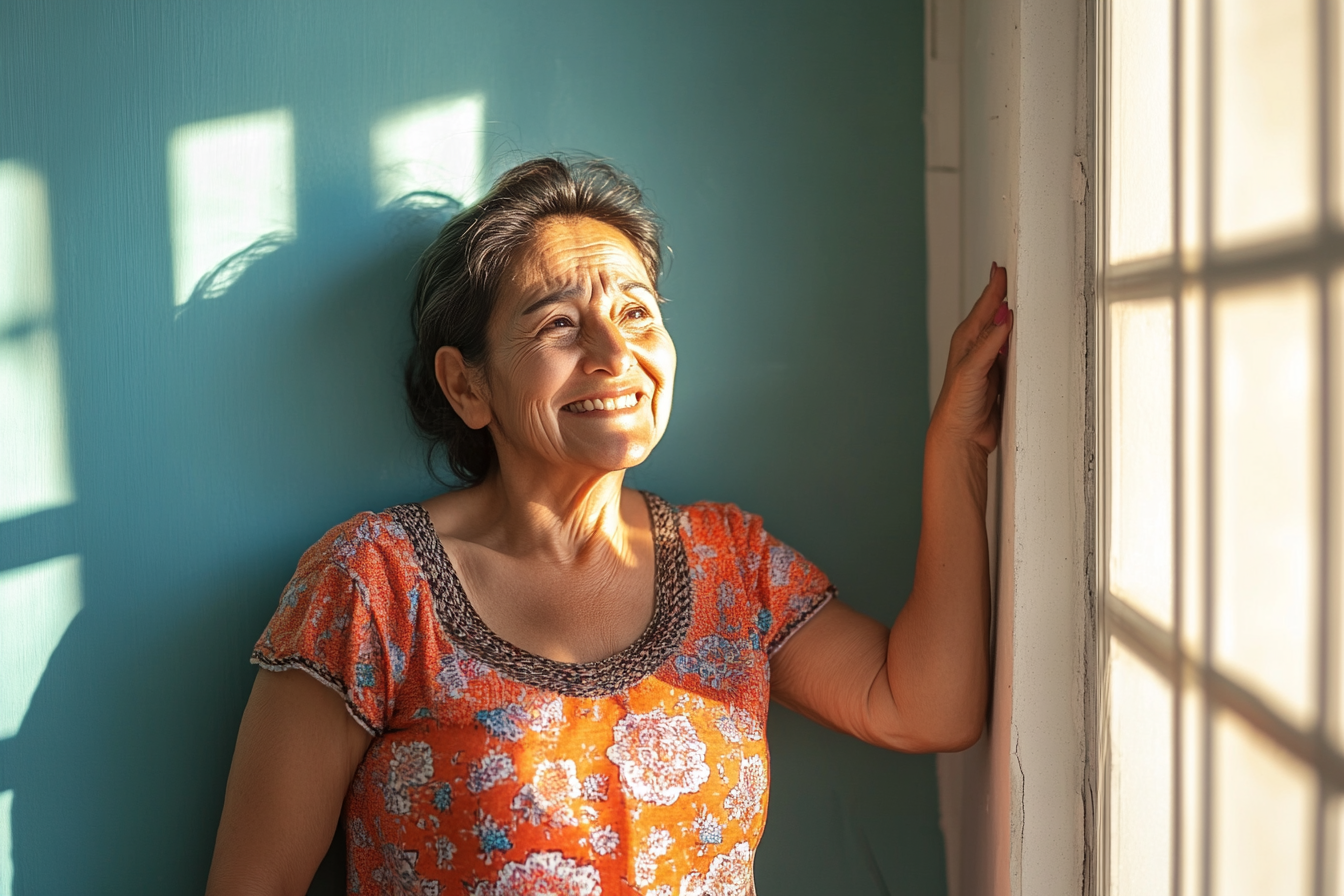 A happy woman in a new house | Source: Midjourney