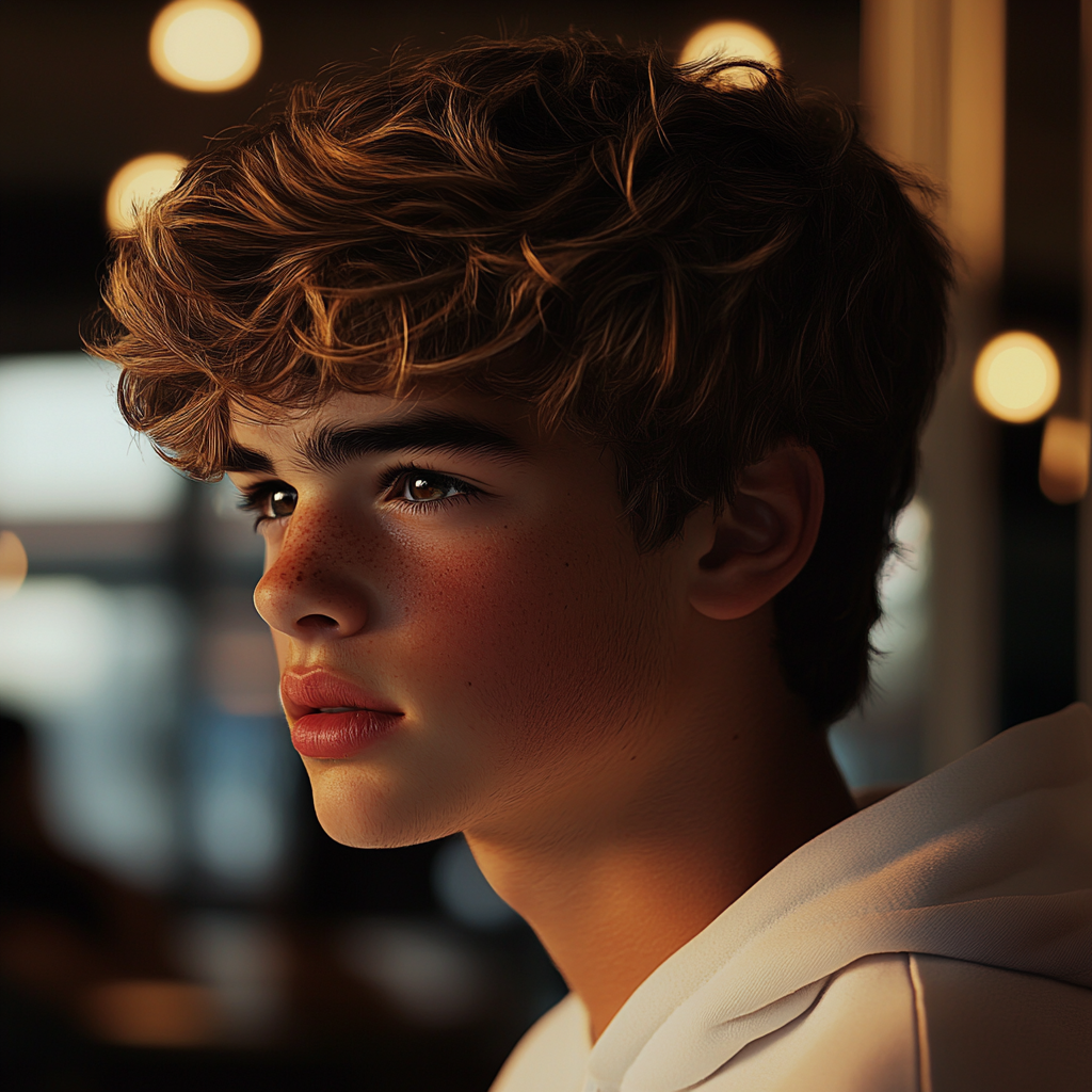 Side view of a teenage boy | Source: Midjourney