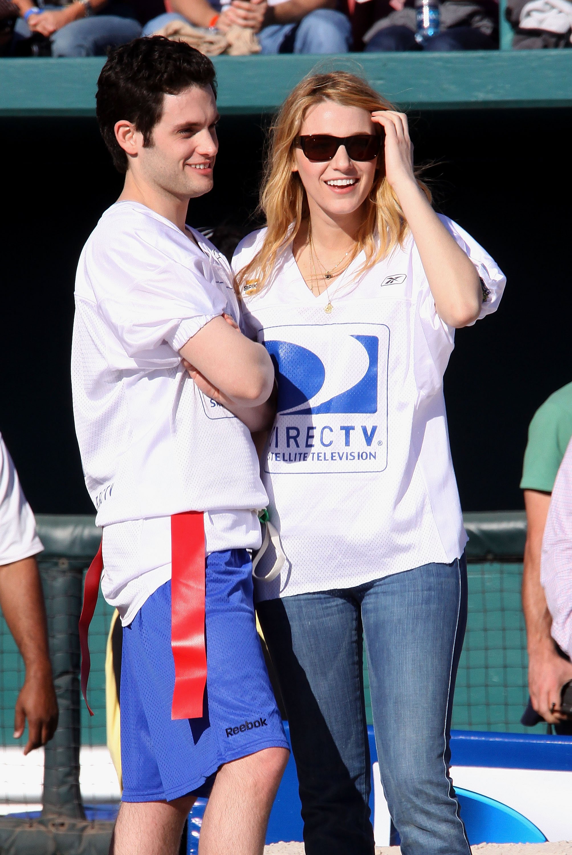 Penn Badgley and Blake Lively at Progress Energy Park, Home of Al Lang Field, on January 31, 2009, in St. Petersburg, Florida. | Source: Getty Images