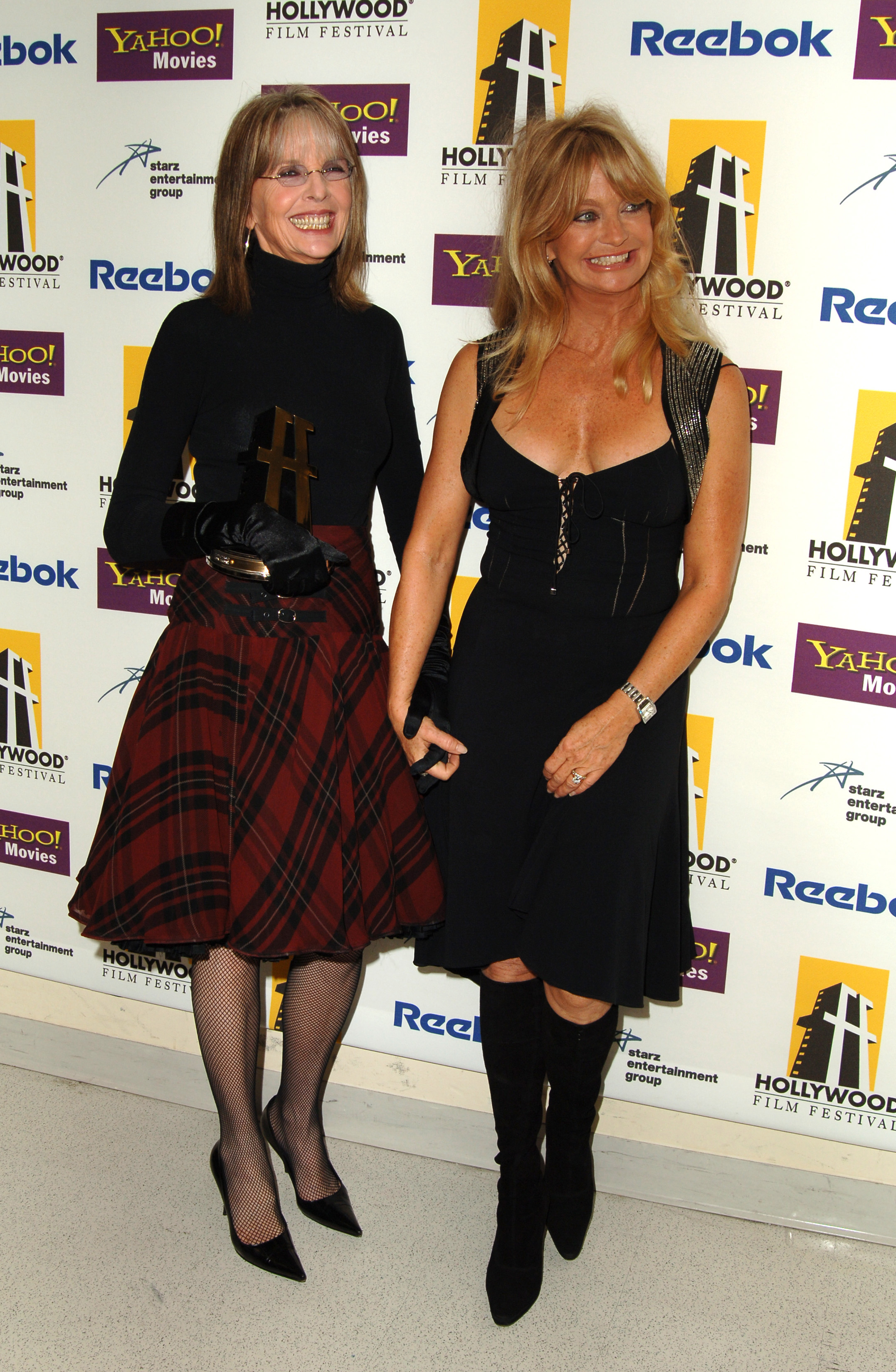 Diane Keaton and Goldie Hawn at the 9th Annual Hollywood Film Festival Awards Gala Ceremony in Beverly Hills, California in 2005. | Source: Getty Images