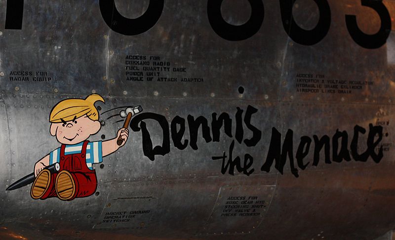 Dennis the Menace nose art at the United States Airforce museum. | Source: Wikimedia Commons