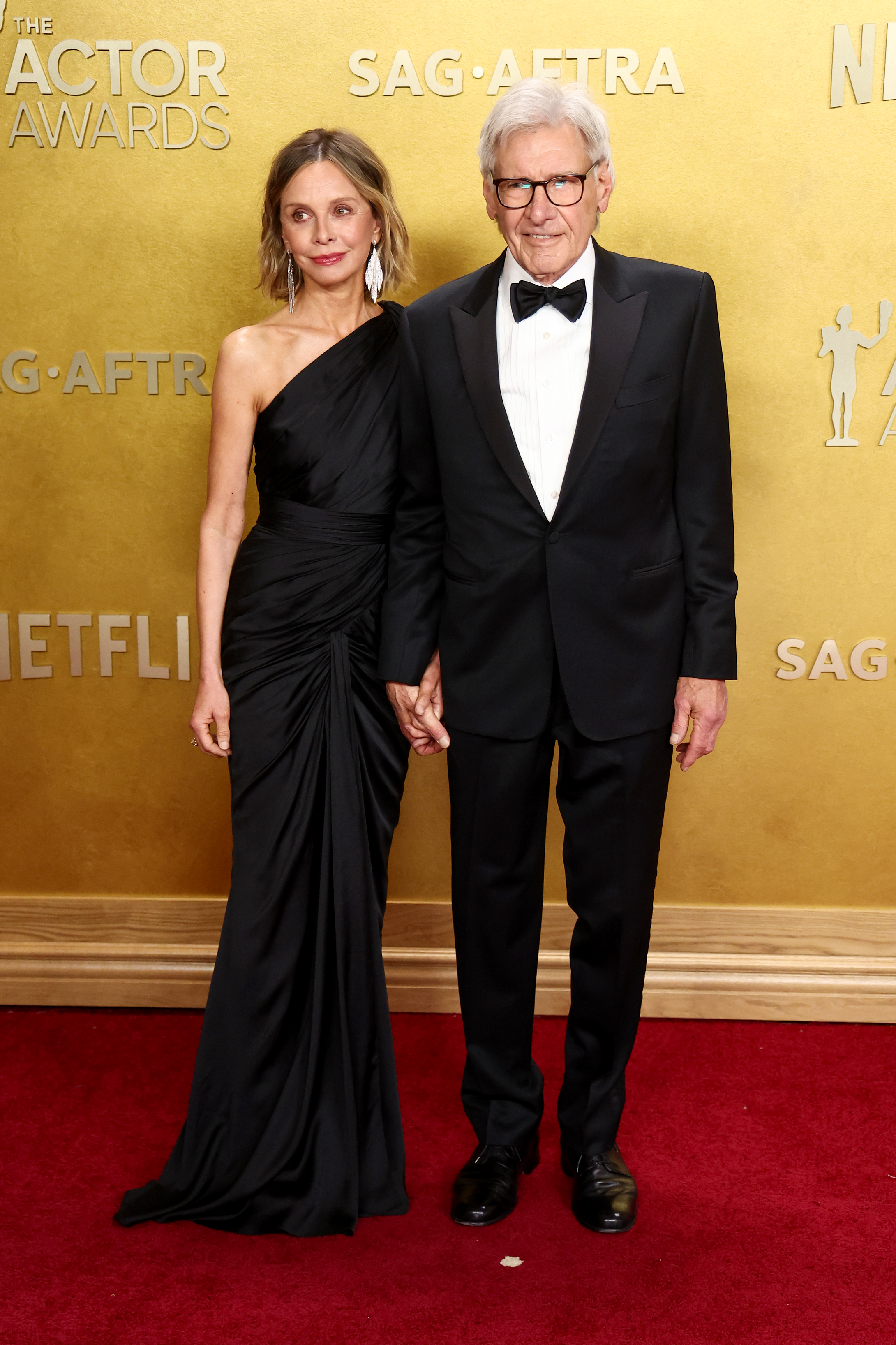 Calista Flockhart and Harrison Ford make a rare joint appearance at the 32nd Annual Actor Awards in Los Angeles | Source: Getty Images