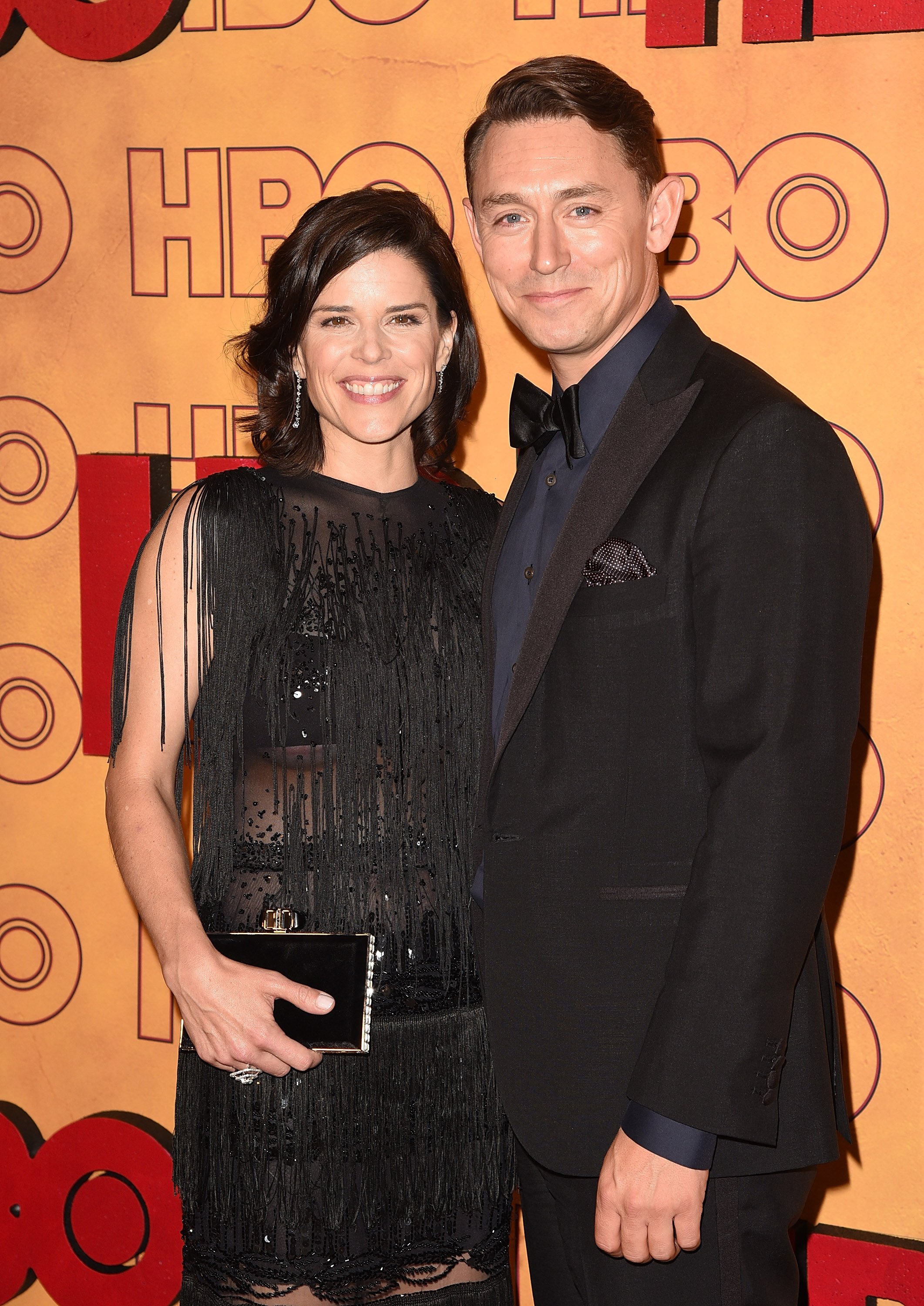 Neve Campbell and JJ Feild attend the HBO's Official 2017 Emmy After Party at the Pacific Design Center on September 17, 2017, in Los Angeles, California. | Source: Getty Images