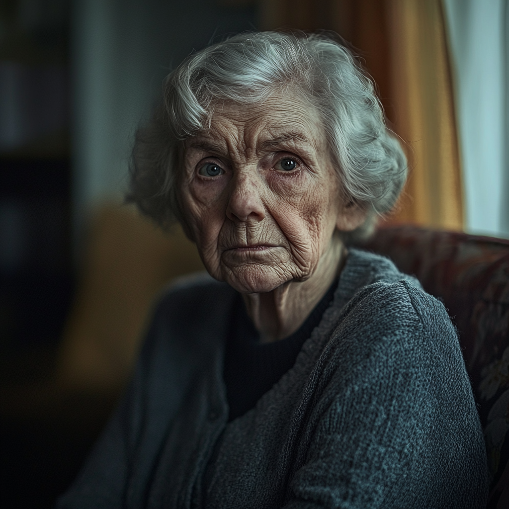 An upset old woman | Source: Midjourney