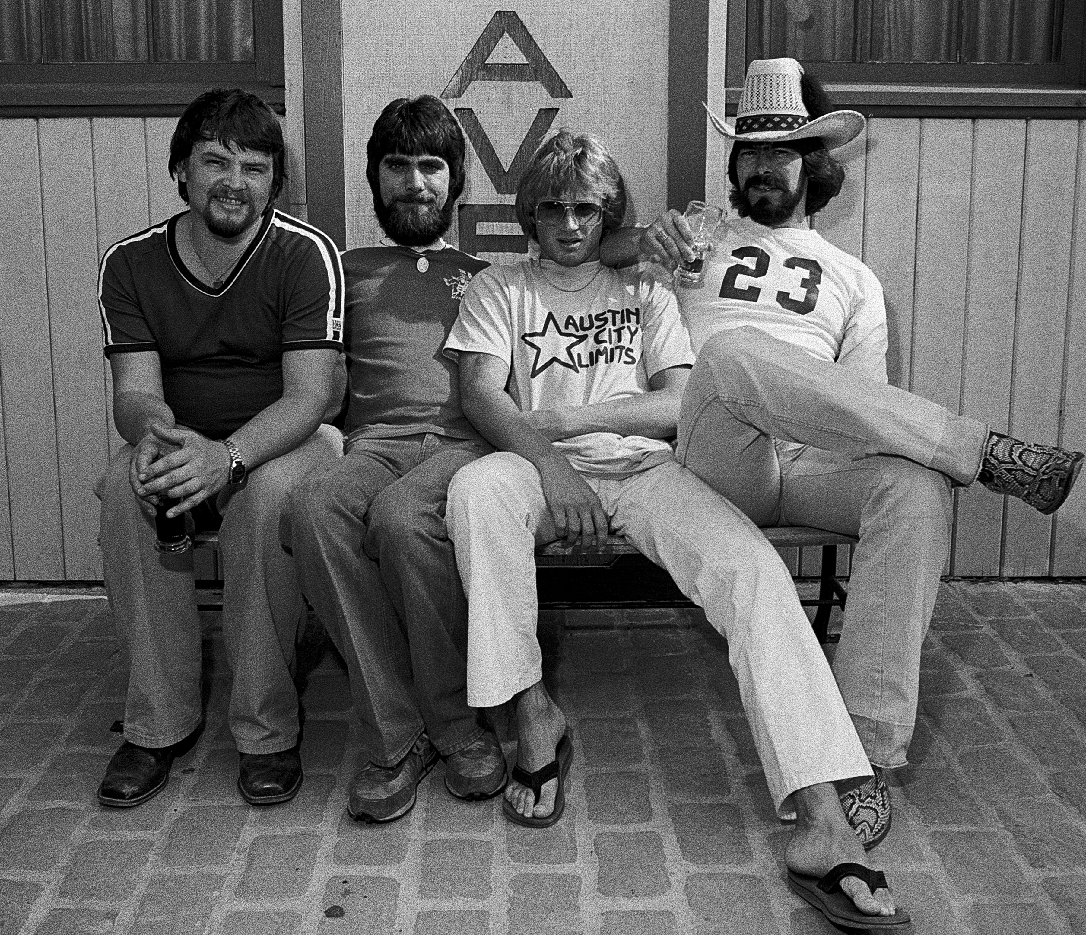 Jeff Cook, Teddy Gentry, Mark Herndon and Randy Owen open "My Home Is Alabama" Nightclub in Birmingham Alabama September 10, 1980 | Source: Getty Images 