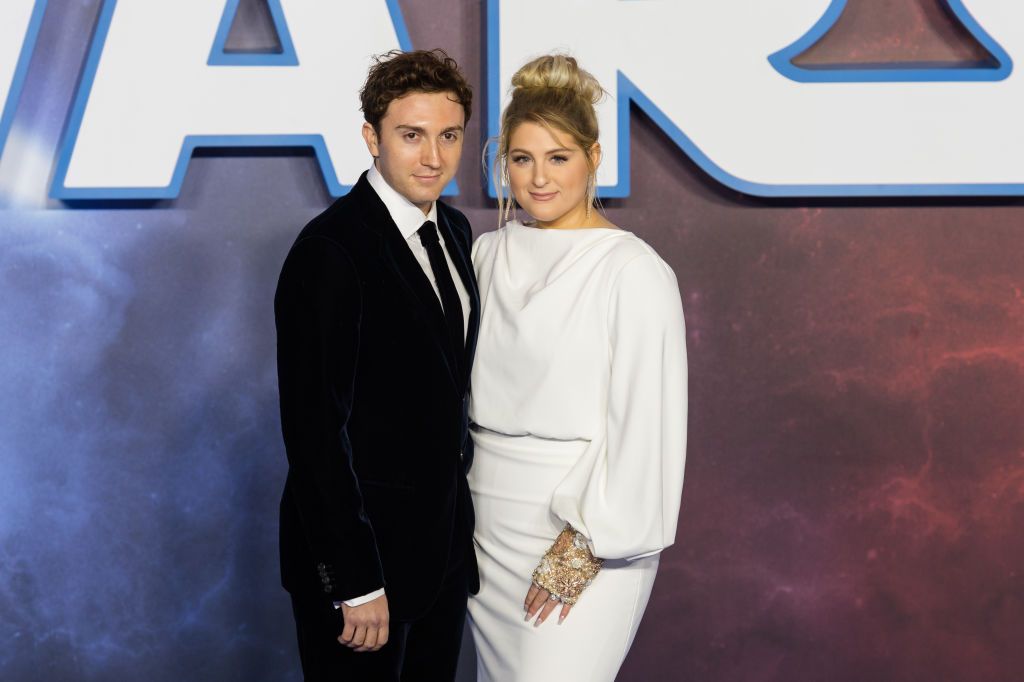 Daryl Sabara and Meghan Trainor during the European film premiere of 'Star Wars: The Rise of Skywalker' at Cineworld Leicester Square on 18 December, 2019 in London, England. | Source: Getty Images