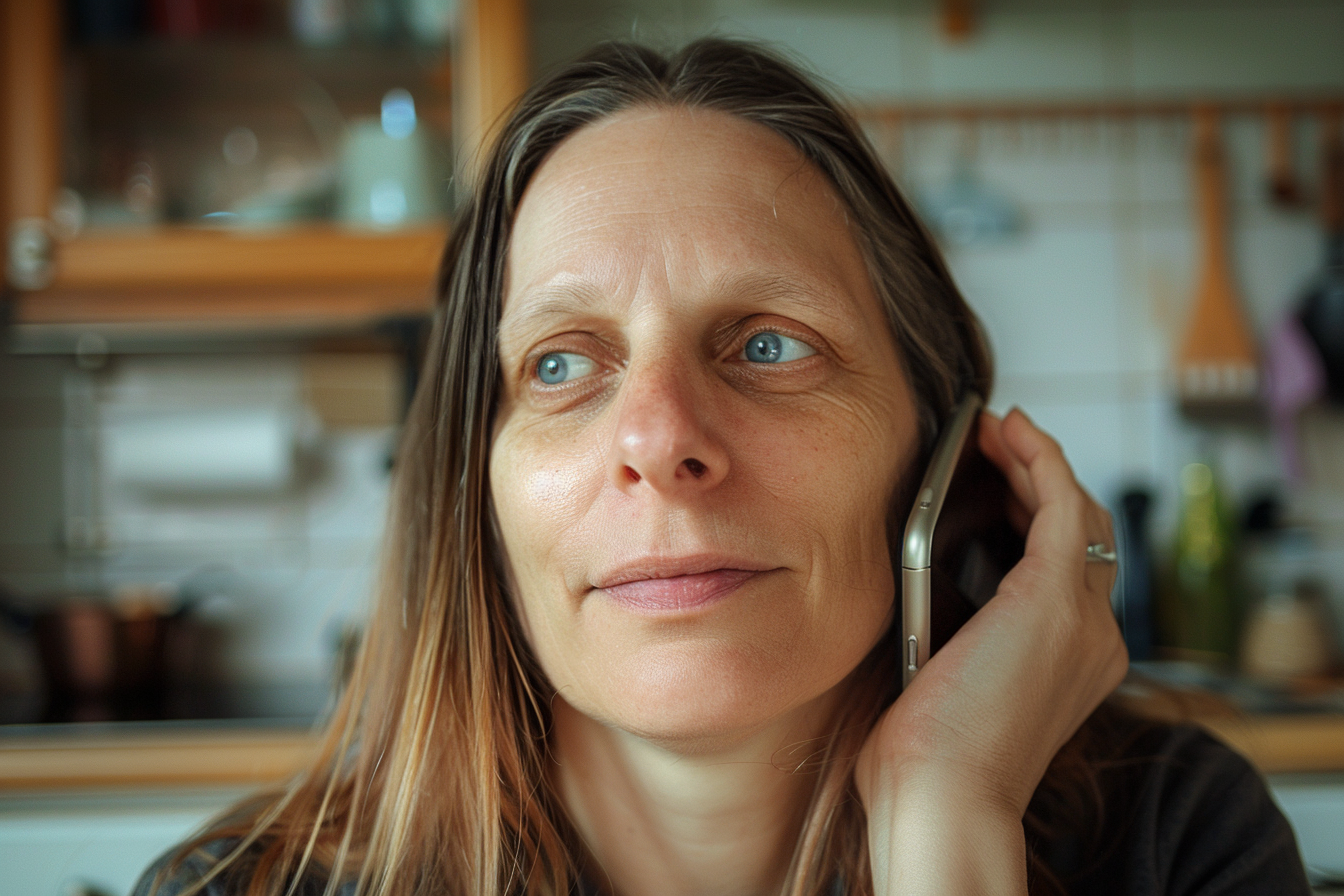 A woman talking on the phone | Source: Midjourney