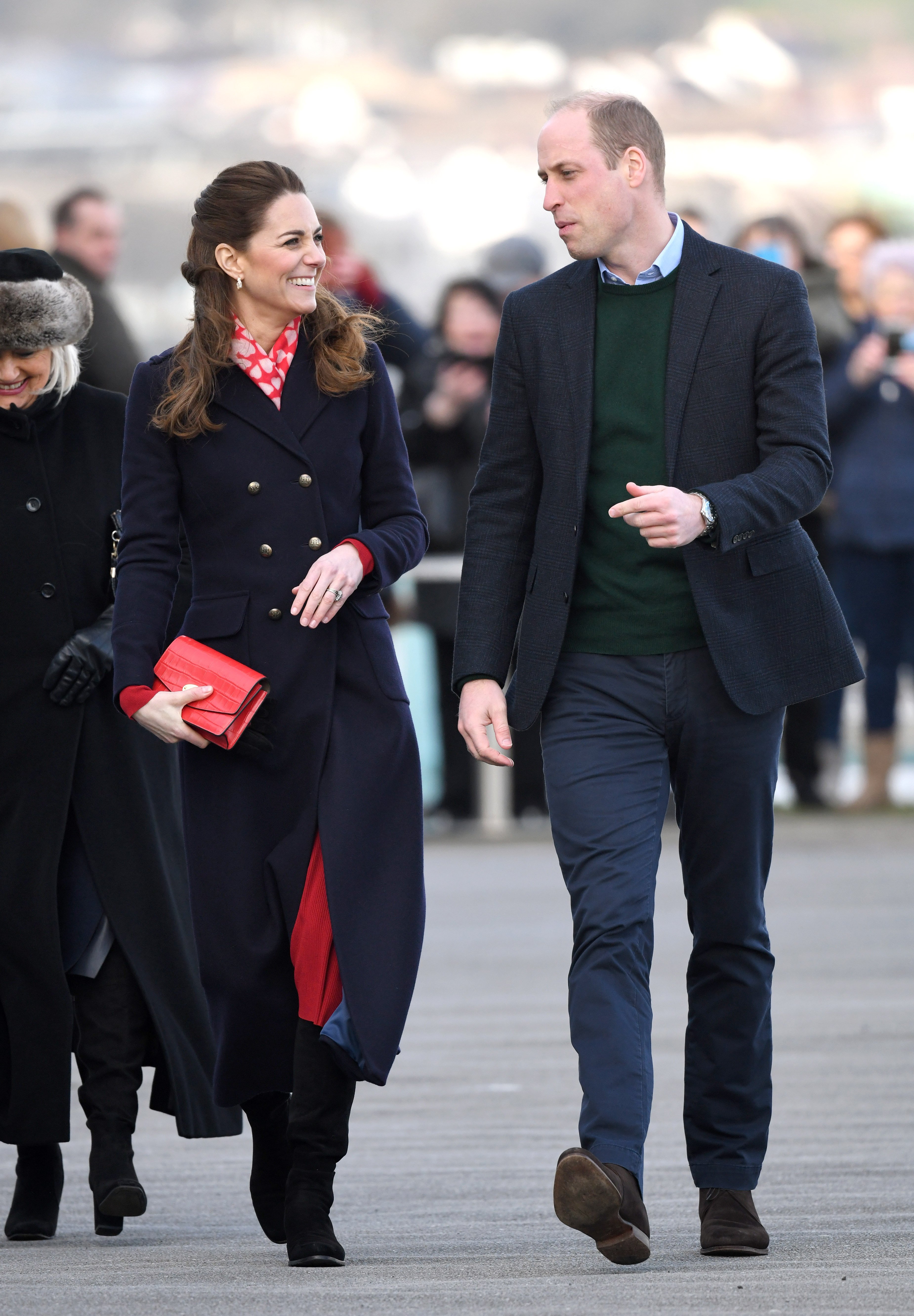 Prince William and Kate Middleton visit the Royal National Lifeboat Institution (RNLI) Mumbles Lifeboat station on Mumbles Pier in Swansea on February 04, 2020, in South Wales. | Source: Getty Images.