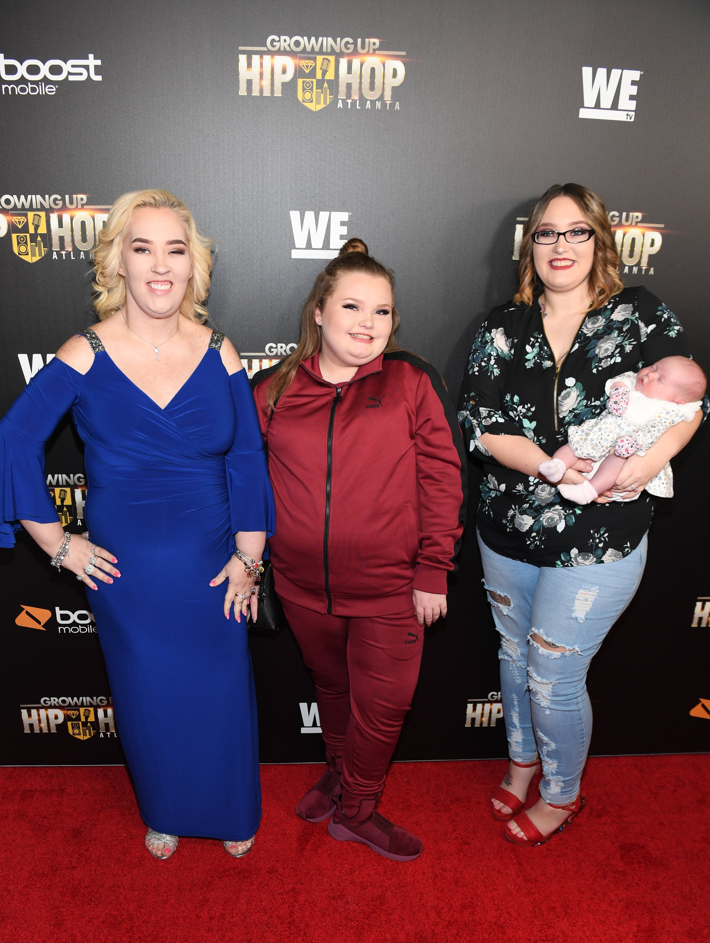June Shannon and daughters Alana Thompson and Lauryn Thompson with little Ella Grace Efird attend the premiere of "Growing Up Hip Hop Atlanta" season 2 in Atlanta, Georgia on January 9, 2018 | Photo: Getty Images
