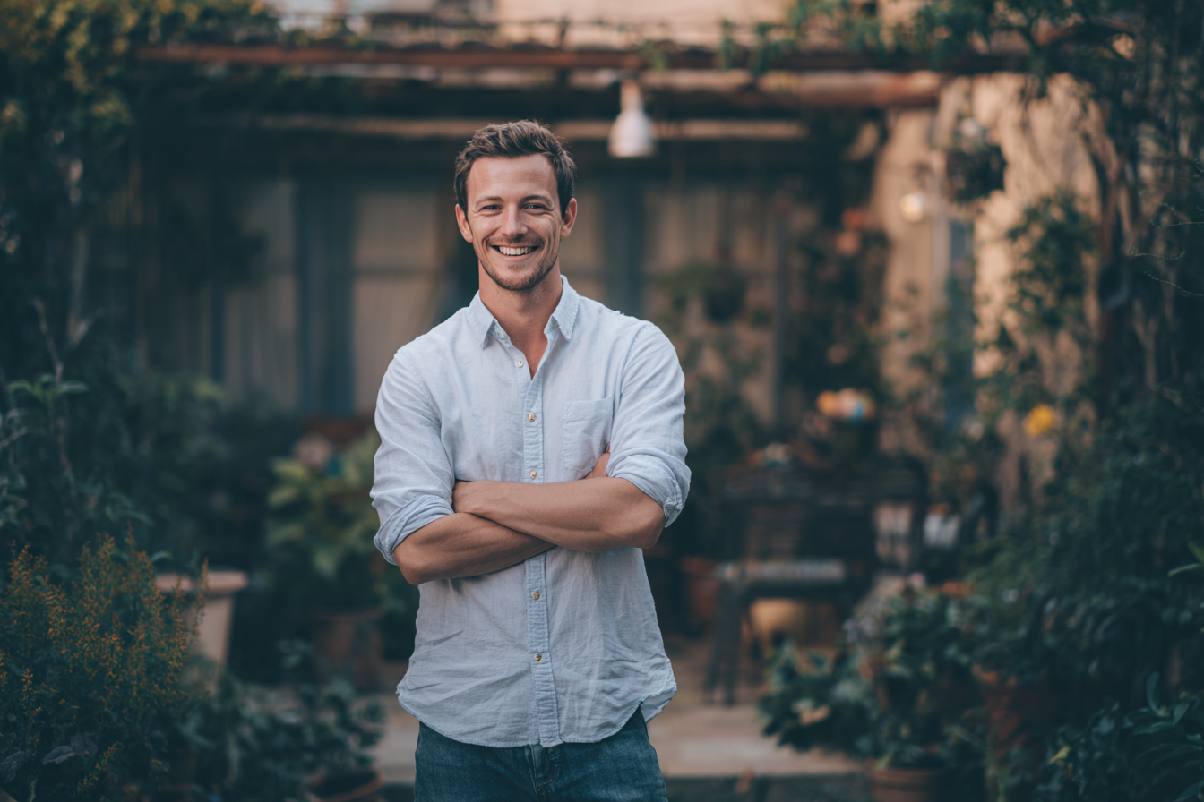 A man smiling | Source: Midjourney