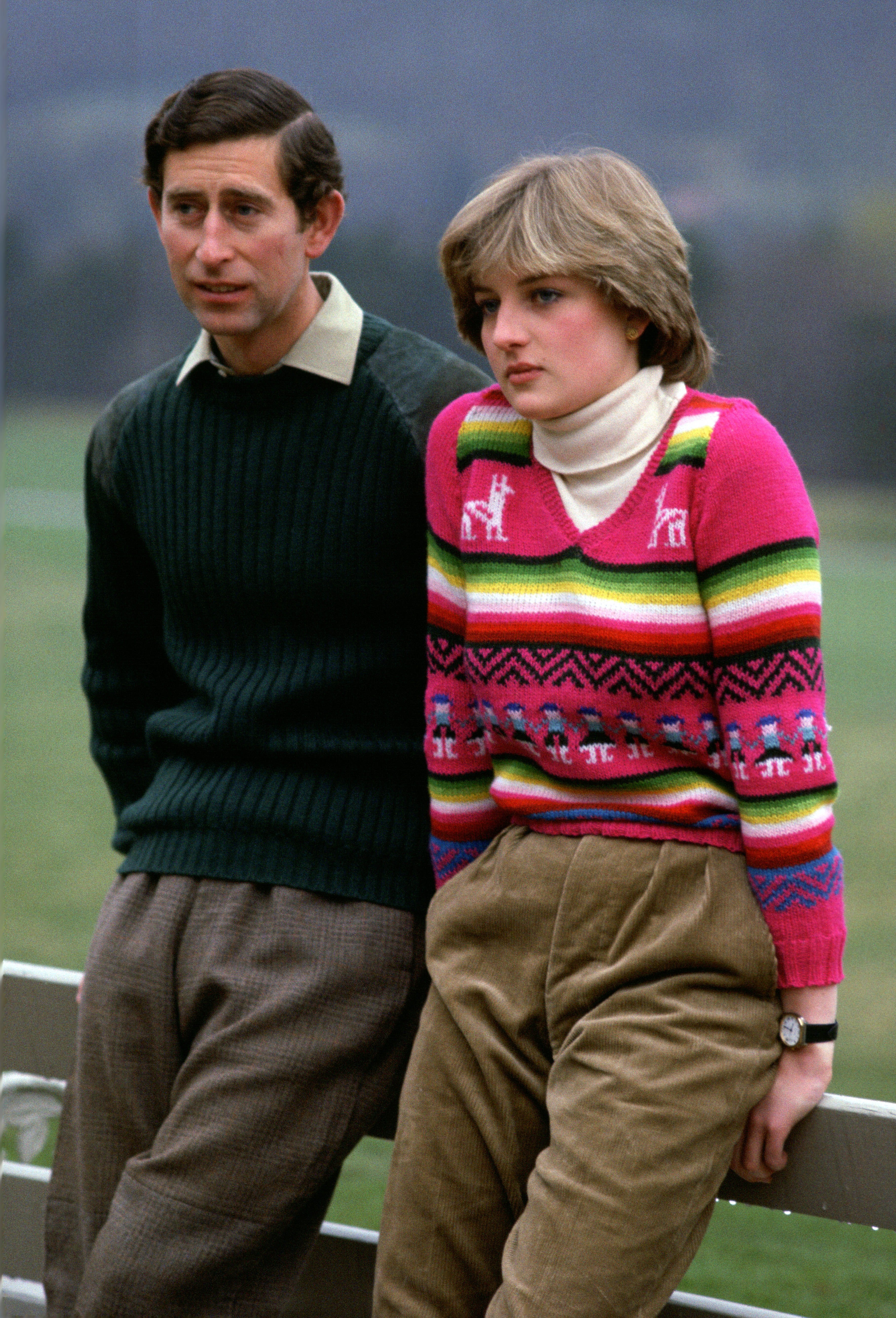 Prince Charles and Lady Diana Spencer during a photocall before their wedding while staying at Craigowan Lodge on the Balmoral Estate in Scotland on May 6, 1981 | Source: Getty Images