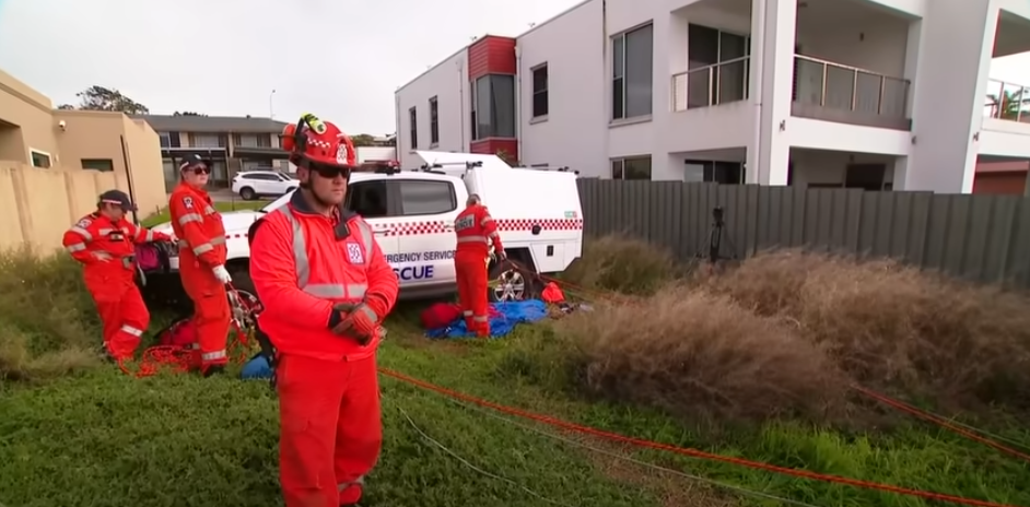 Investigators searching for Julian Story's missing body part, from a news report uploaded on June 28, 2025 | Source: Youtube/9 News Australia