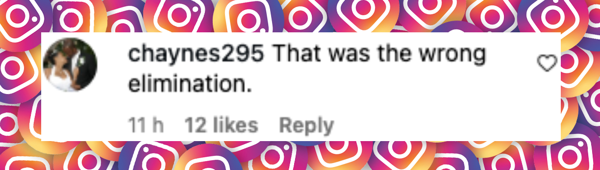 Netizen comment about who was eliminated on Wicked Night of "DWTS," posted on October 22, 2025. | Source: Instagram/usweekly